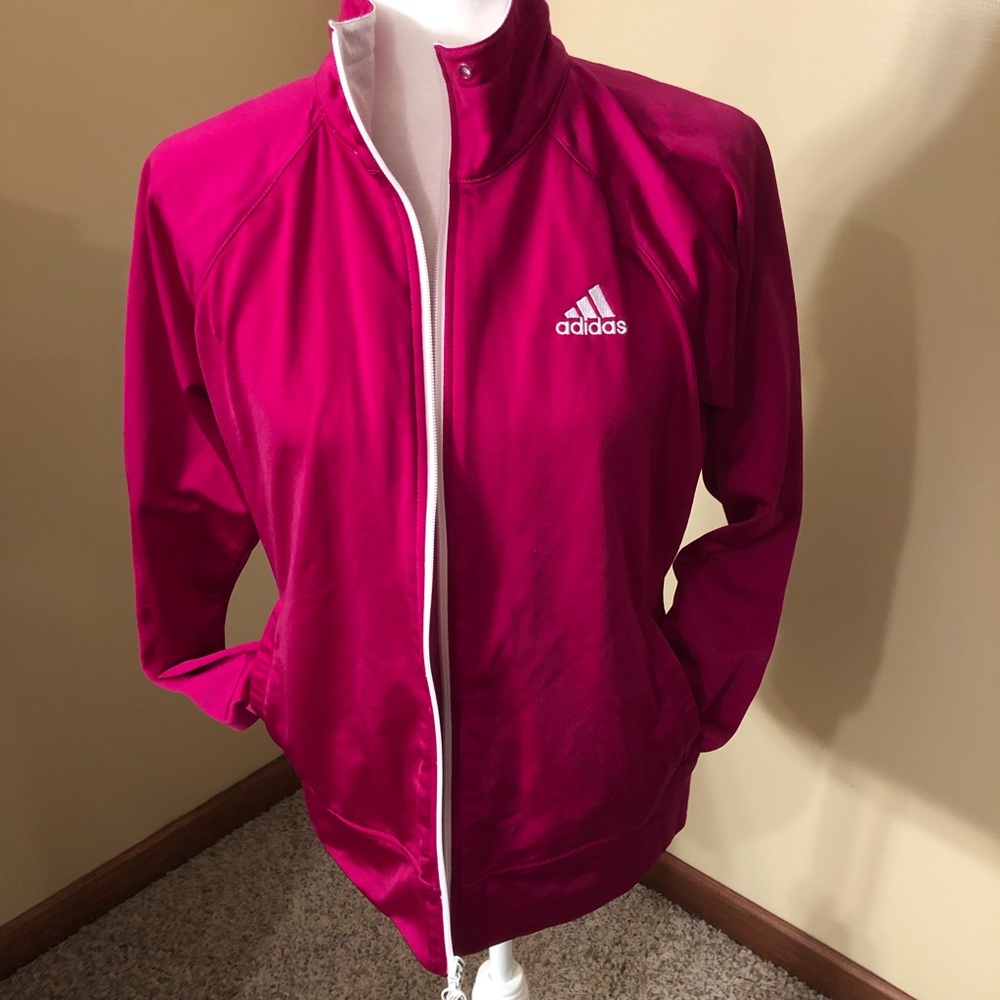 Adidas Raspberry 2 Way Zip Jacket - Picture 5 of 7